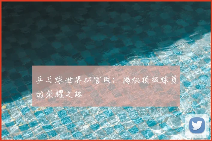 乒乓球世界杯官网：揭秘顶级球员的荣耀之路